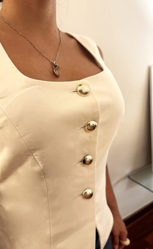 Vest With Gold Details