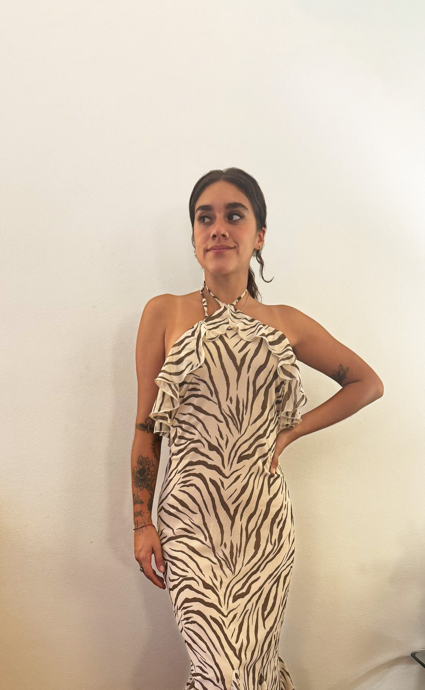 Maxi Dress Zebra Brown