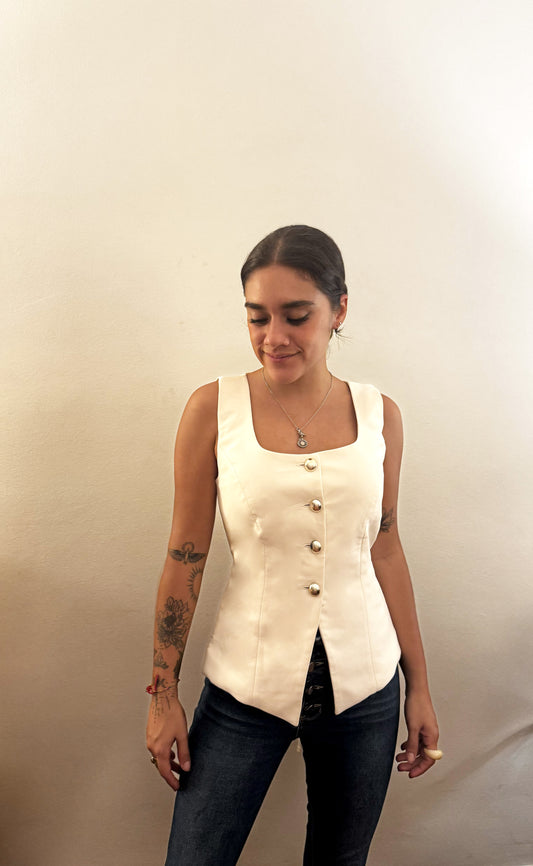 Vest With Gold Details